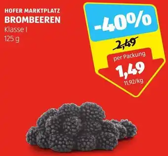 Hofer HOFER MARKTPLATZ BROMBEEREN Klasse I 125 g Angebot
