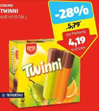 Hofer ESKIMO TWINNI 648 ml (9 Stk.) Angebot