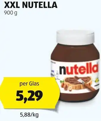 Hofer XXL NUTELLA per Glas Angebot