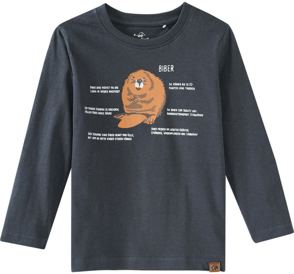Ernsting's family Kinder langarmshirt mit biber-print Angebot