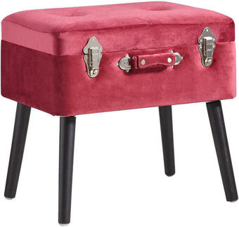 XXXLutz Hocker in holz, textil, holzwerkstoff schwarz, bordeaux Angebot