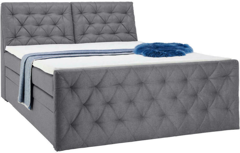 XXXLutz Boxspringbett 160/200 cm in dunkelgrau Angebot
