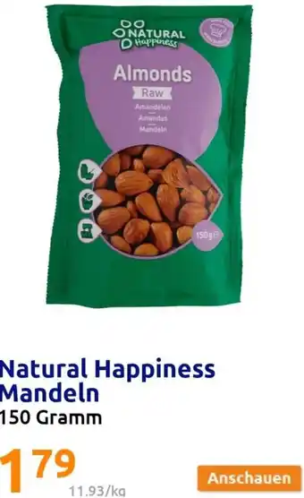 Action Natural Happiness Mandeln 150 Gramm Angebot