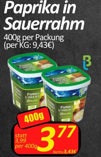 Wurstico Paprika in Sauerrahm 400g per Packung Angebot