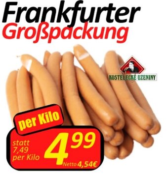Wurstico Frankfurter Großpackung per Kilo Angebot