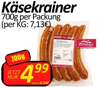 Wurstico Käsekrainer 700g per Packung Angebot