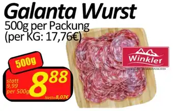 Wurstico Galanta Wurst 500g per Packung Angebot