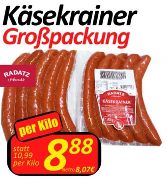 Wurstico Käsekrainer Großpackung per Kilo Angebot
