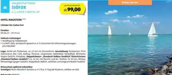 Hofer Reisen UNGARN/PLATTENSEE SIÓFOK 2,3,4 ODER 7 NÄCHTE, HP Angebot