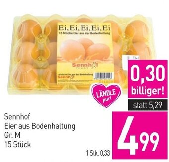 Sutterlüty Sennhof Eier aus Bodenhaltung Gr. M 15 Stück Angebot