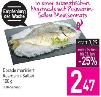 Sutterlüty Dorade mariniert Rosmarin-Salbei 100 g Angebot
