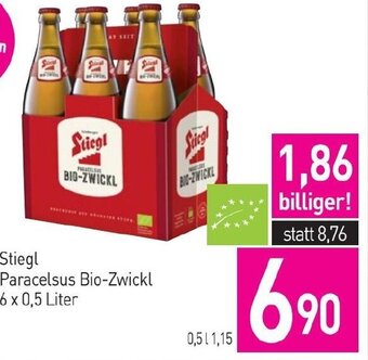 Sutterlüty Stiegl Paracelsus Bio-Zwickl 6 x 0,5 Liter Angebot