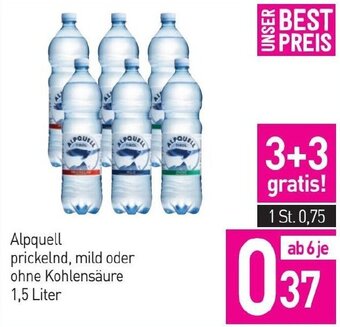 Sutterlüty Alpquell prickelnd, mild oder ohne Kohlensäure 1,5 Liter Angebot