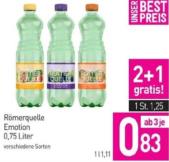 Sutterlüty Römerquelle Emotion 0,75 Liter Angebot