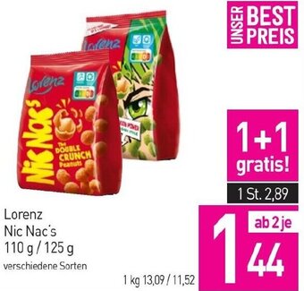 Sutterlüty Lorenz Nic Nac's 110 g/ 125 g Angebot