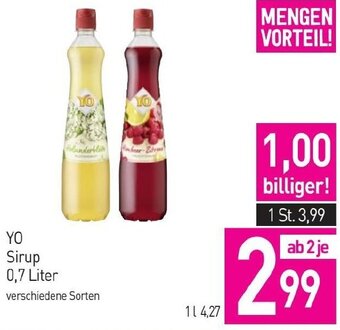 Sutterlüty YO Sirup 0,7 Liter Angebot