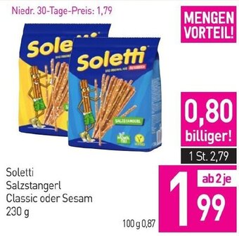 Sutterlüty Soletti Salzstangerl Classic oder Sesam 230 g Angebot