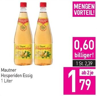 Sutterlüty Mautner Hesperiden Essig 1 Liter Angebot