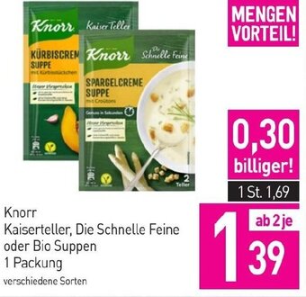 Sutterlüty Knorr Kaiserteller, Die Schnelle Feine oder Bio Suppen 1 Packung Angebot
