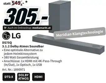 Media Markt LG DS75Q 3.1.2 Dolby Atmos Soundbar Angebot