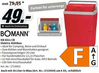 Media Markt BOMANN® KB 6011 CB Elektro-Kühlbox Angebot