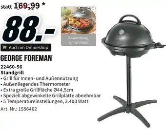 Media Markt GEORGE FOREMAN 22460-56 Standgrill Angebot