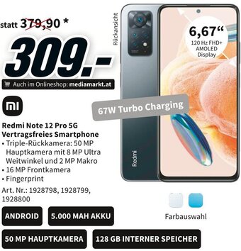 Media Markt Redmi Note 12 Pro 5G Vertragsfreies Smartphone Angebot