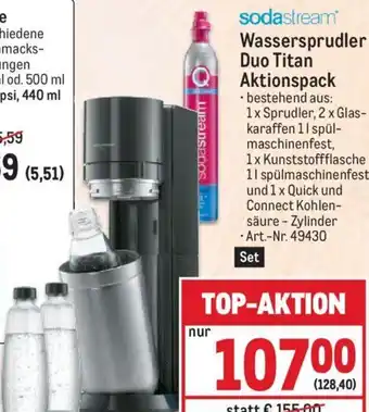 Metro sodastream Wassersprudler Duo Titan Aktionspack Angebot