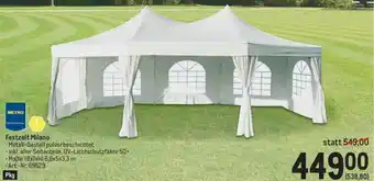 Metro Festzelt Milano Maße: (BxTxH) 6,8x5x3,3 m Angebot