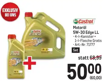 Metro Castrol Motoröl 5W-30 Edge LL -4-1-Kanister + 1-1-Flasche Gratis • Art.-Nr. 71777 Angebot