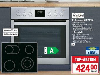 Metro Whirlpool Einbauherd AKP7331X Angebot