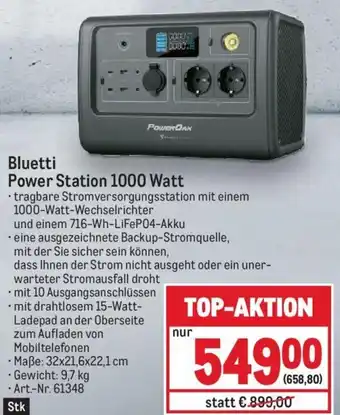 Metro Bluetti Power Station 1000 Watt Angebot