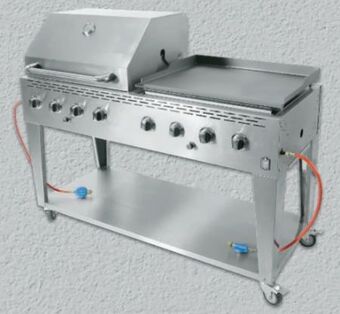Gasgrill mit plancha