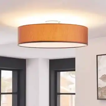 Lampenwelt Deckenleuchte sebatin mit e27-led, 50 cm, braun Angebot