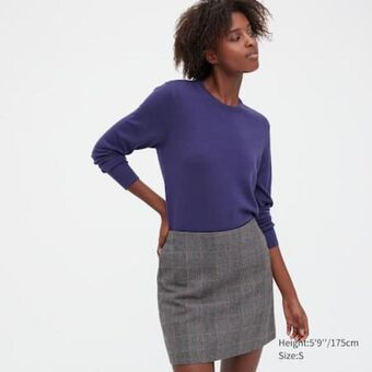 UNIQLO 100% extra fine merino crew neck jumper Angebot