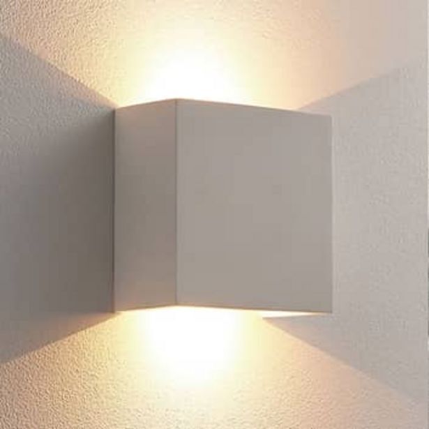 Lampenwelt Anneke - eckige led-wandleuchte aus gips Angebot