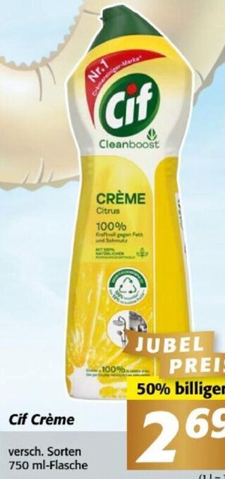 Nah&Frisch Cif Crème versch. Sorten 750 ml-Flasche Angebot