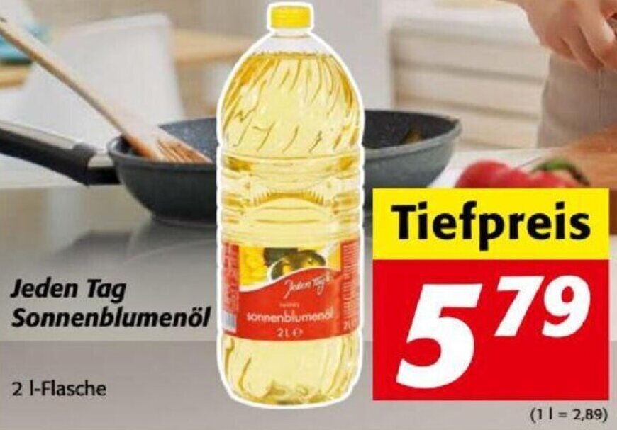 Nah&Frisch Jeden Tag Sonnenblumenöl 2 1-Flasche Angebot