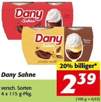 Nah&Frisch Dany Sahne versch. Sorten 4 x 115 g-Pkg. Angebot