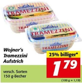Nah&Frisch Wojnar's Tramezzini Aufstrich versch. Sorten 150 g-Becher Angebot