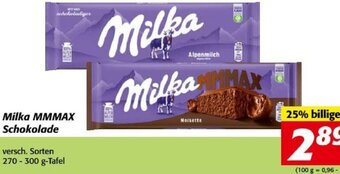 Nah&Frisch Milka MMMAX Schokolade versch. Sorten 270-300 g-Tafel Angebot