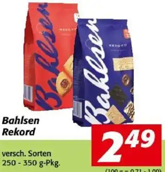 Nah&Frisch Bahlsen Rekord versch. Sorten 250 - 350 g-Pkg. Angebot