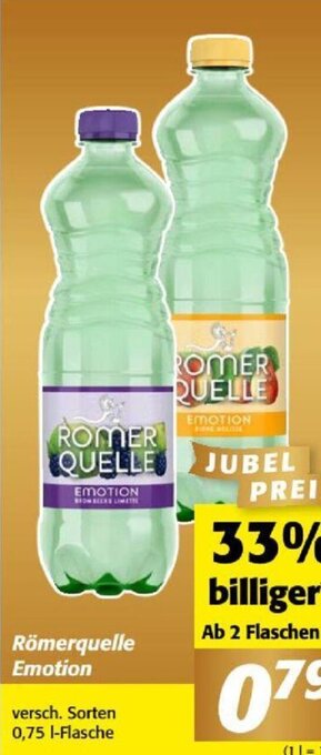 Nah&Frisch Römerquelle Emotion versch. Sorten 0,75 I-Flasche Angebot