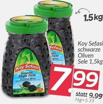 ETSAN Koy Sefasi schwarze Oliven Sele 1,5kg Angebot