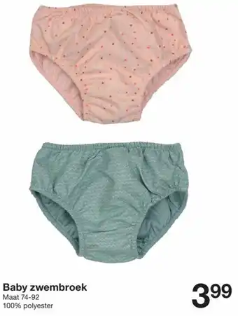 Zeeman Baby zwembroek Maat 74-92 100% polyester Angebot