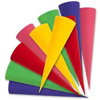 Buttinette Schultüten-rohlinge, bunt, 70 cm, 10 stück Angebot