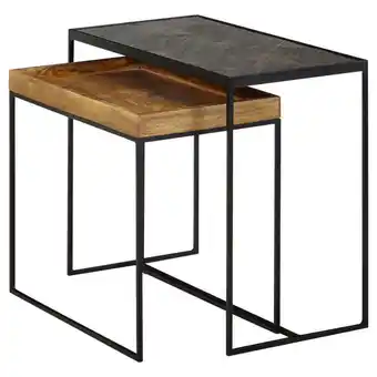 XXXLutz Beistelltischset in holz, stein 60/30/50 cm Angebot
