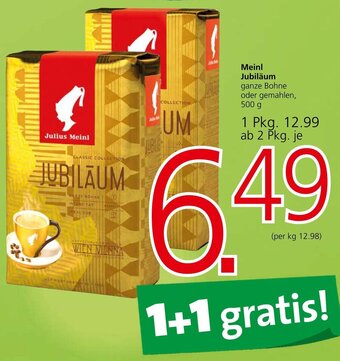 Spar Meinl Jubiläum ganze Bohne oder gemahlen, 500 g Angebot