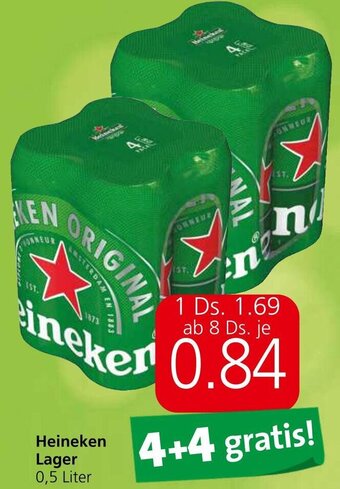 Spar Heineken Lager 0,5 Liter Angebot