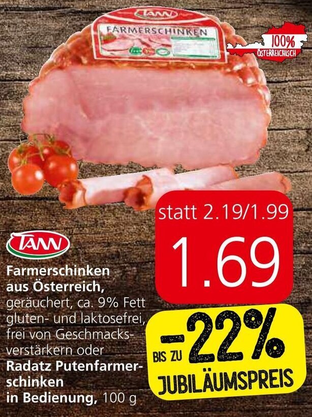 Spar Farmerschinken aus Österreich Angebot